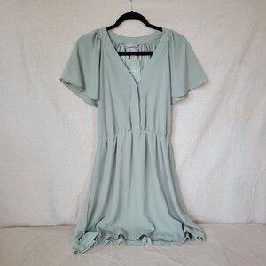 NWT - H&M Sage Green Flutter Sleeve Dress – Size S